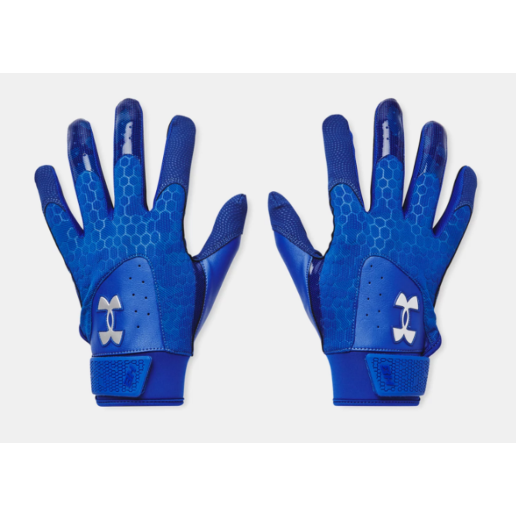 UNDERARMOUR 1378760-400 UA HARPER MENS BLUE BATTING GLOVES