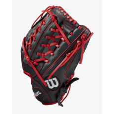 WILSON WBW10012712 WILSON A700 12" BLACK-BLACK-RED BASEBALL GLOVE