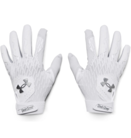 UNDERARMOUR 1378766-100 UA CLEAN UP YT WHT BATTING GLOVES