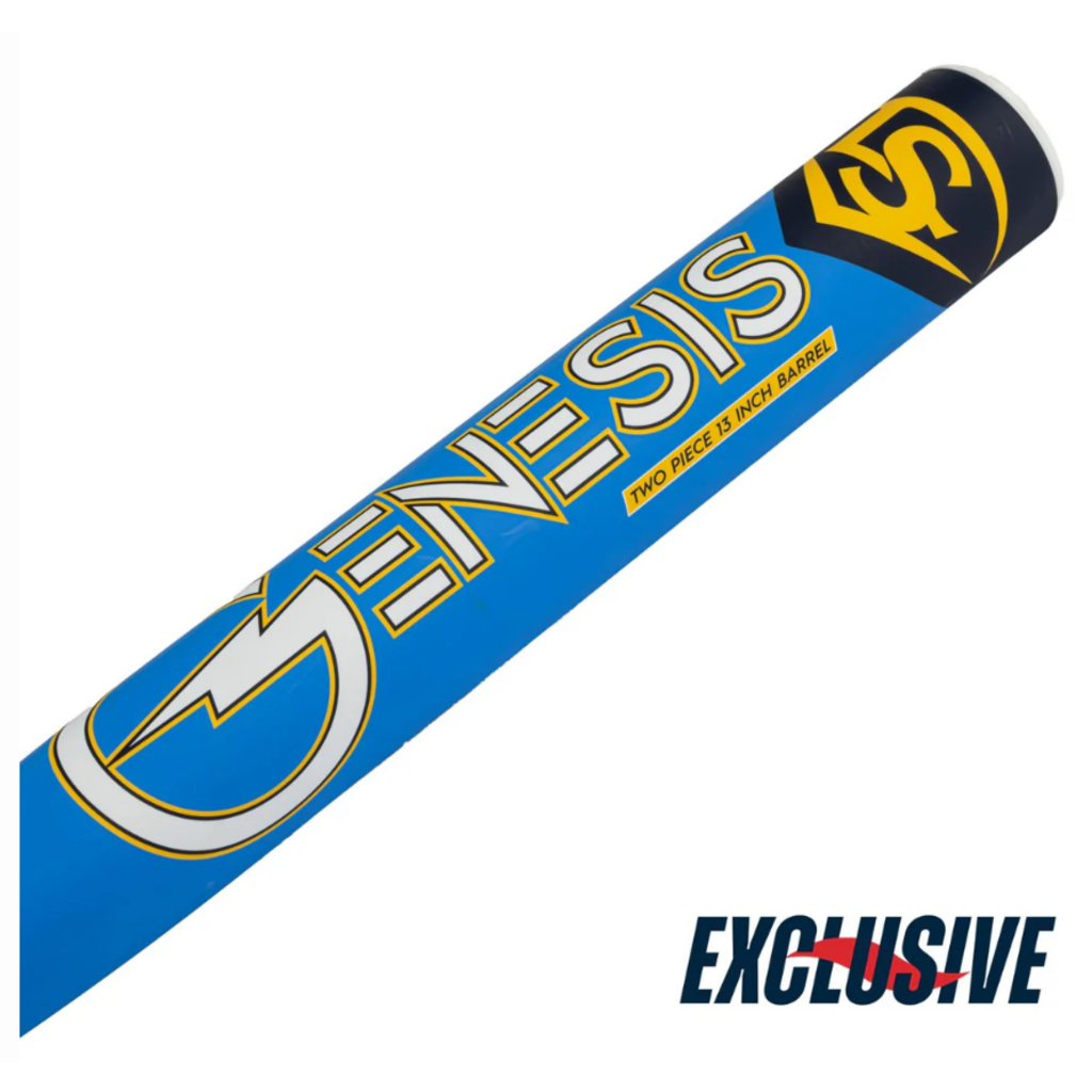 LOUISVILLE SLUGGER WBL29630102 LOUISVILLE SLUGGER GENESIS 2PC END LOAD SEC BLUE SLOPITCH BAT