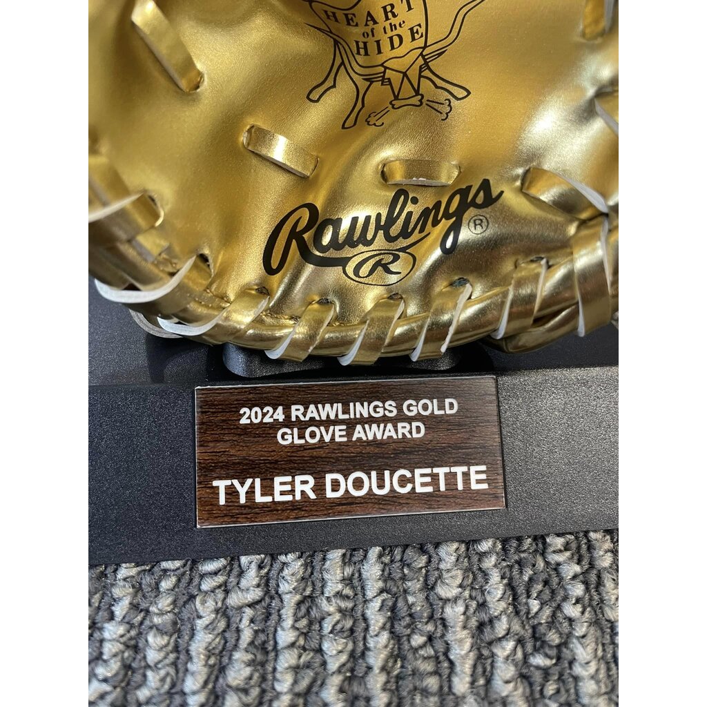 RAWLINGS CUSTOM ENGRAVED NAME PLATE RAWLINGS MINI GOLD GLOVE