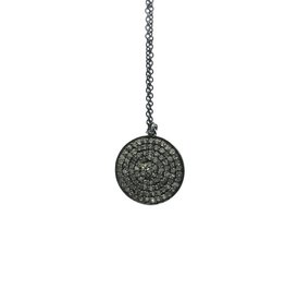 Small Crystallised Circle Pendant