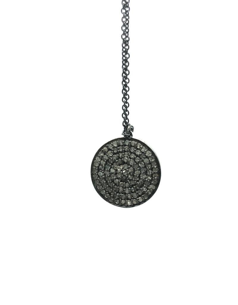 Small Crystallised Circle Pendant