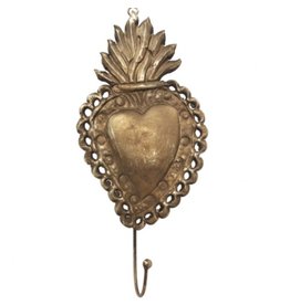 Small Vintage Gold Heart Hook