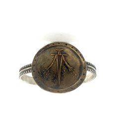 Bronze Petroglyph and Sterling Cuff