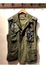 Vintage Graffiti Military Vest