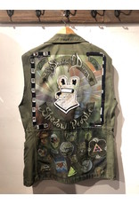 Vintage Graffiti Military Vest