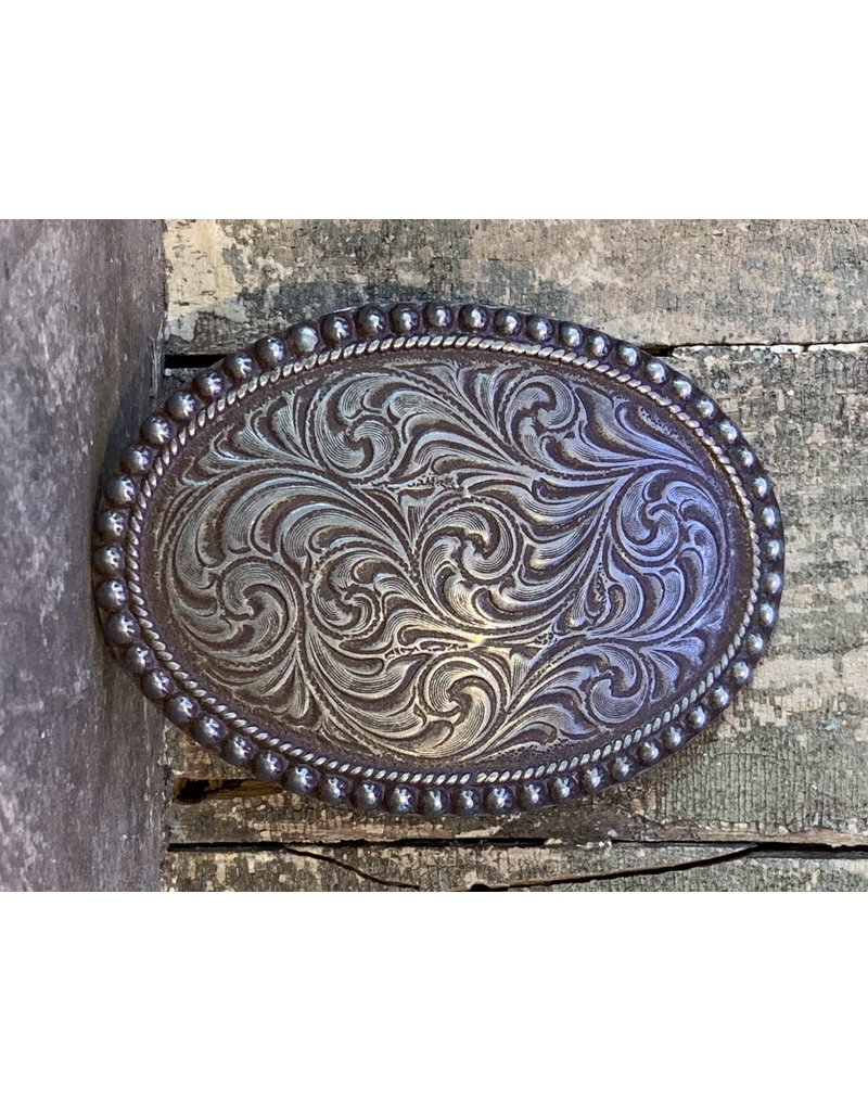 Vintage Oval Western Leaf Buckle