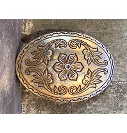 Vintage Oval Western Floral Buckle 3