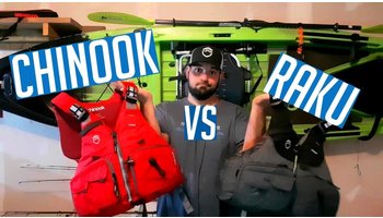 Limestone Fishing Compares the Raku and Chinook PFD's by NRS