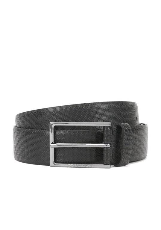 Hugo Boss Leather Printed Belt Carmello S Black