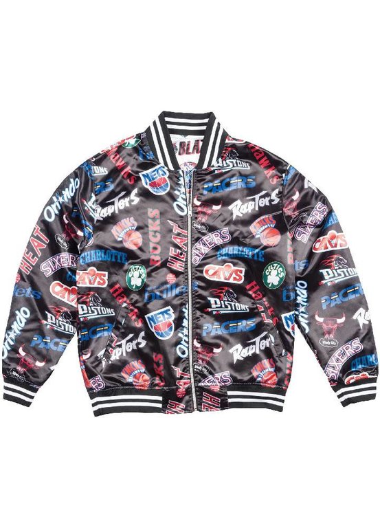 Mitchell and Ness All-Over Reversible East / West Satin Jacket