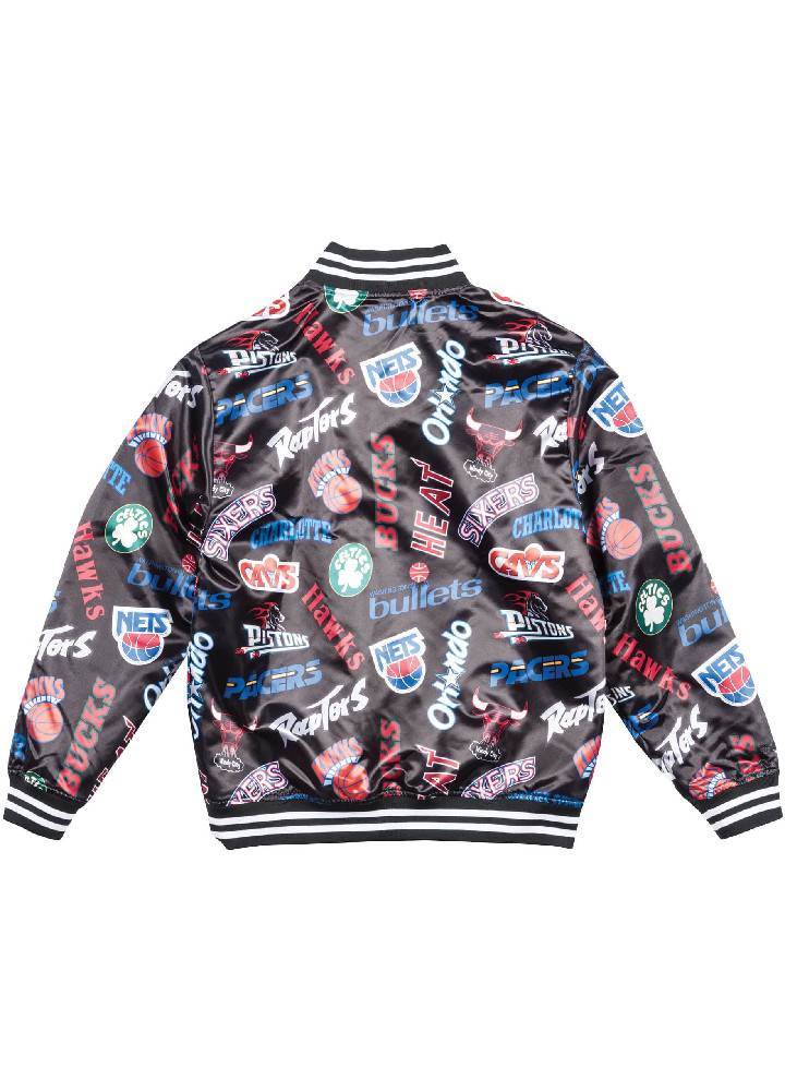 Satin Jacket - Mitchell & Ness x Oaklandish, Reversible Black Large / Black