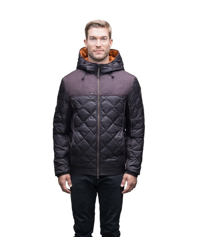 Nobis Elroy Men's Quilted Hooded Jacket MKSTF0506-BURG