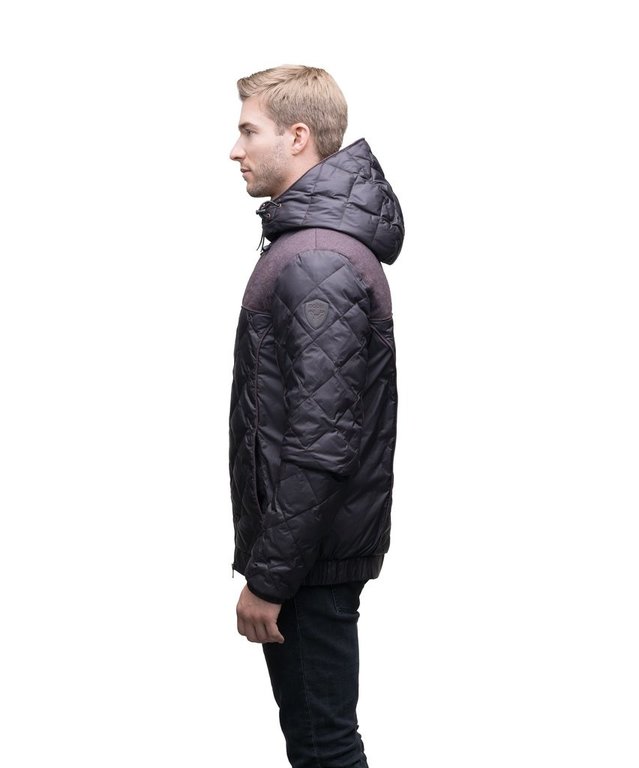 Nobis Elroy Men's Quilted Hooded Jacket MKSTF0506-BURG