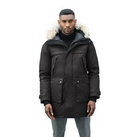 Yatesy Men's Long Parka Ch Black