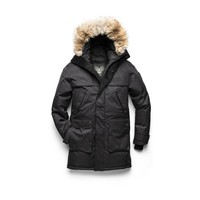 Yatesy Men's Long Parka Ch Black
