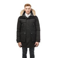 Yatesy Men's Long Parka Ch Black