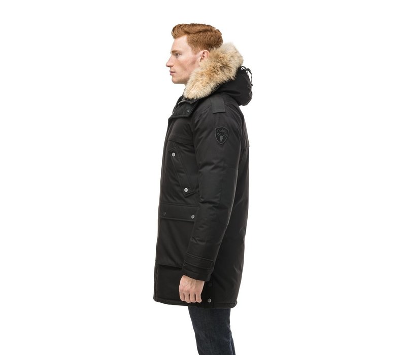 Yatesy Men's Long Parka Ch Black
