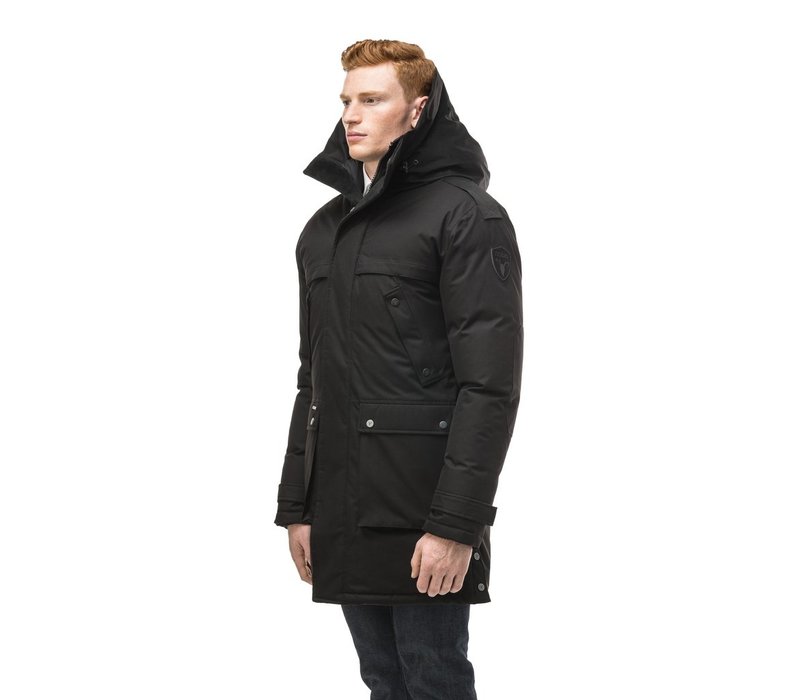 Yatesy Men's Long Parka Ch Black