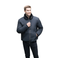 Alpha Mens Flight Bomber Jacket Black
