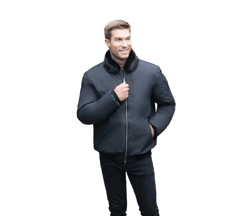 Alpha Mens Flight Bomber Jacket Black