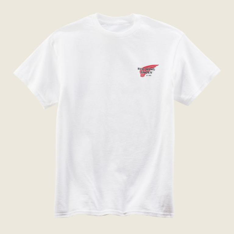 red wing shoes logo t shirt