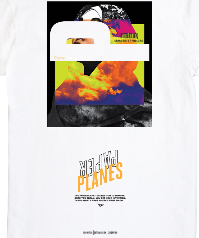 Paper Planes LIVE IN COLOR TEE 100925-WHT