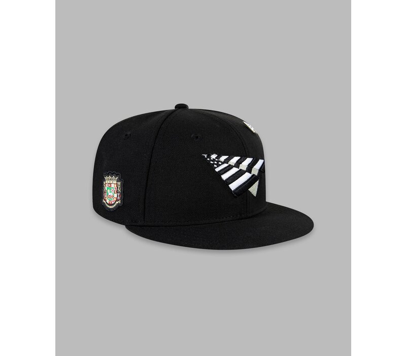 GLOBAL WARNING PUERTO RICO CROWN SNAPBACK 150008BLK