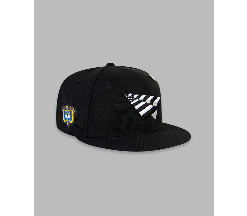 GLOBAL WARNING COLOMBIA CROWN SNAPBACK HAT 150012BLK
