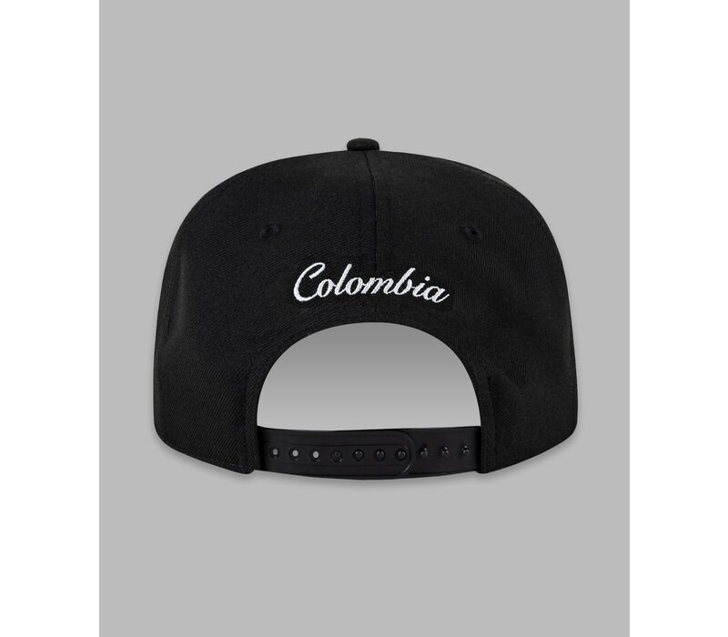 GLOBAL WARNING COLOMBIA CROWN SNAPBACK HAT 150012BLK
