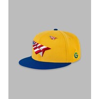 GLOBAL WARNING COLOMBIA COLORBLOCK CROWN SNAPBACK HAT 150014GRL