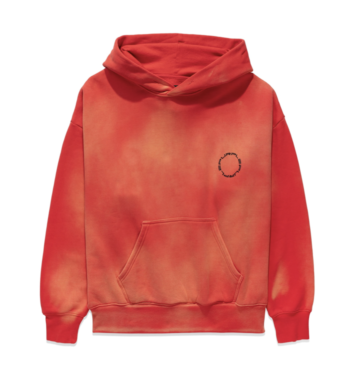 Purple Brand P401 OVERSIZED HOODIE NEW WORLD IN FIERY RED P401-HRNH123