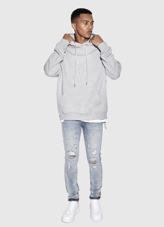 Ksubi 4 X 4 BIGGIE HOODIE GREY MARLE 5000006292