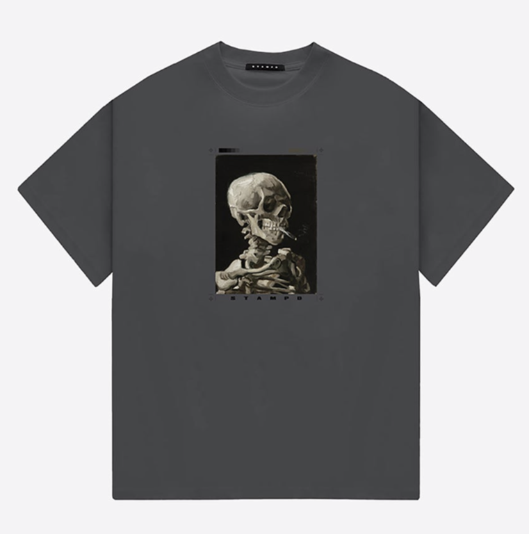 Stampd SKELETON GARMENT DYE RELAXED TEE V2 SLA-M3247TE-DKG