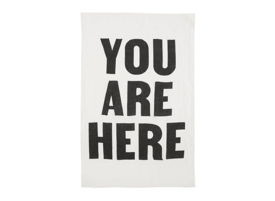 White Linen You Are Here Towel