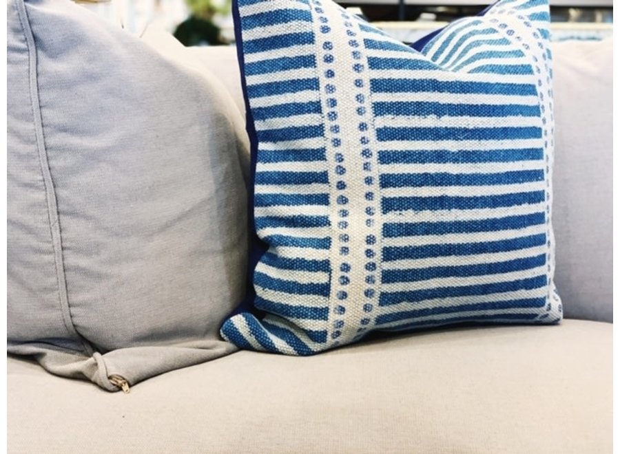 Blue Patterned Tara Throw Pillow