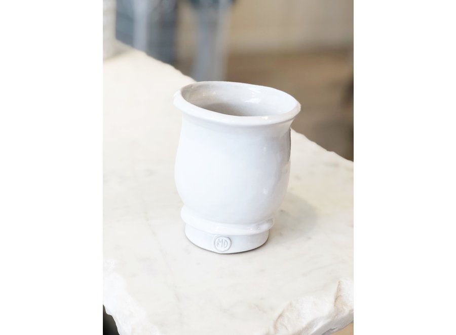 White Ceramic Handmade 333 Vase