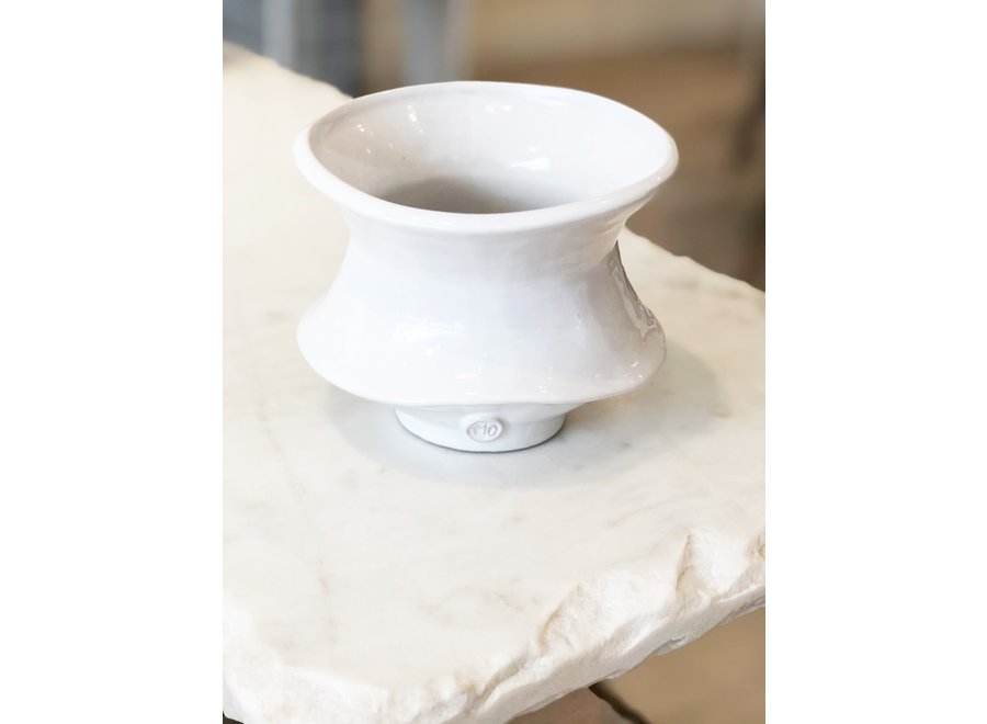 White Ceramic Handmade 333 Vase