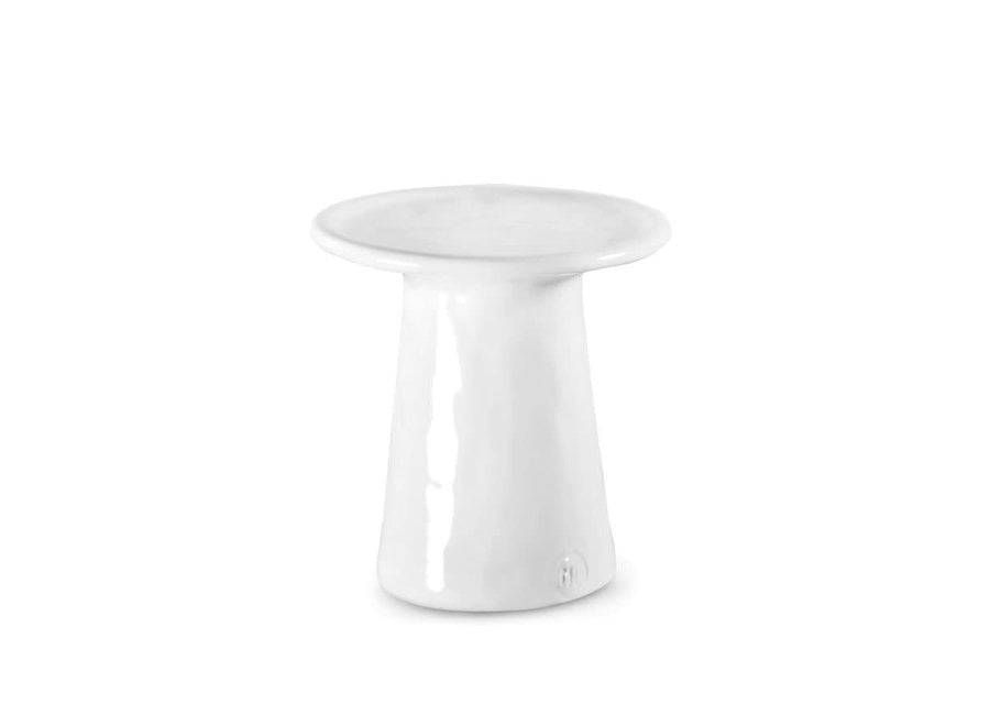 White Ceramic Pedestal Tray 165