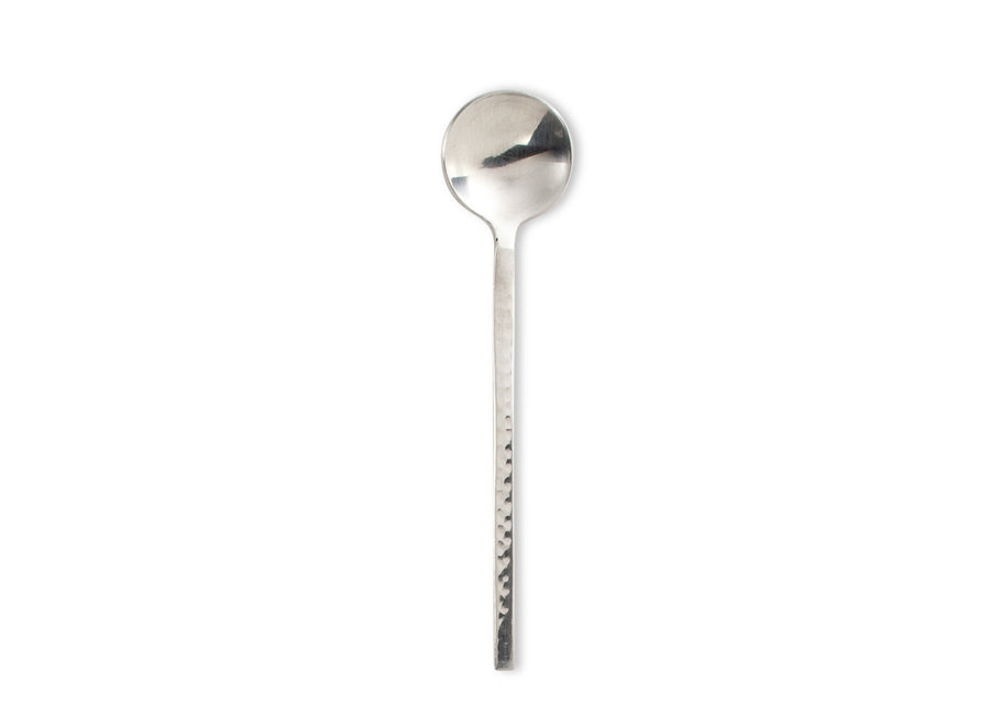 Spoon with Hammer Finish Handle
