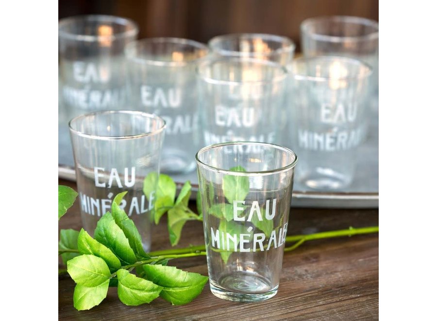 Eau Minerale Water Glass