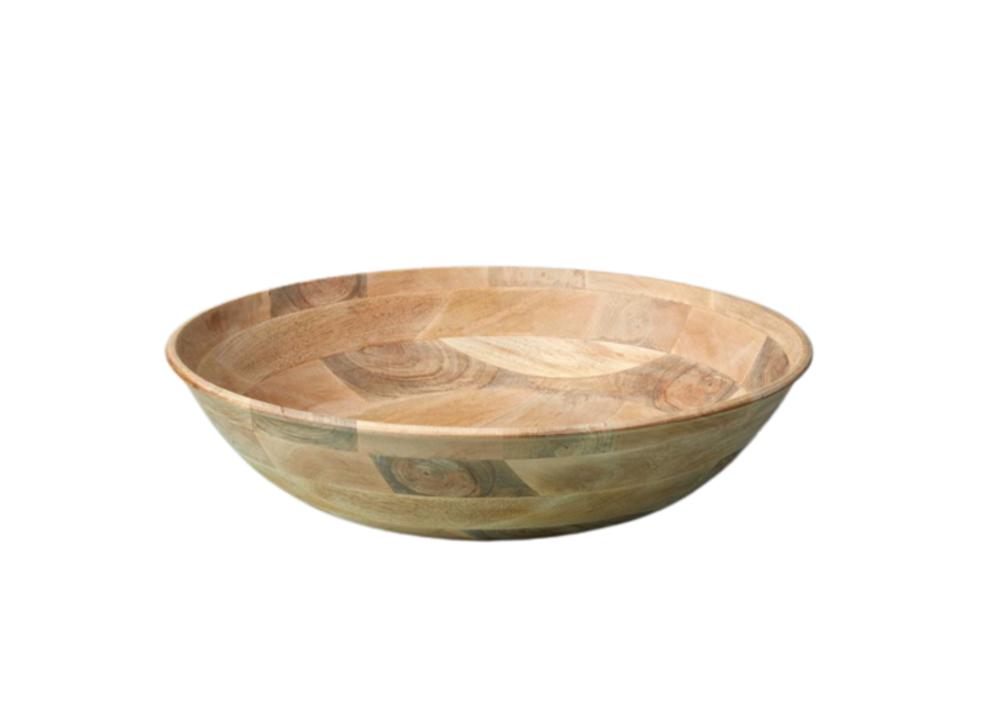 Natural Mango Wood Round Bowl- Ex Large