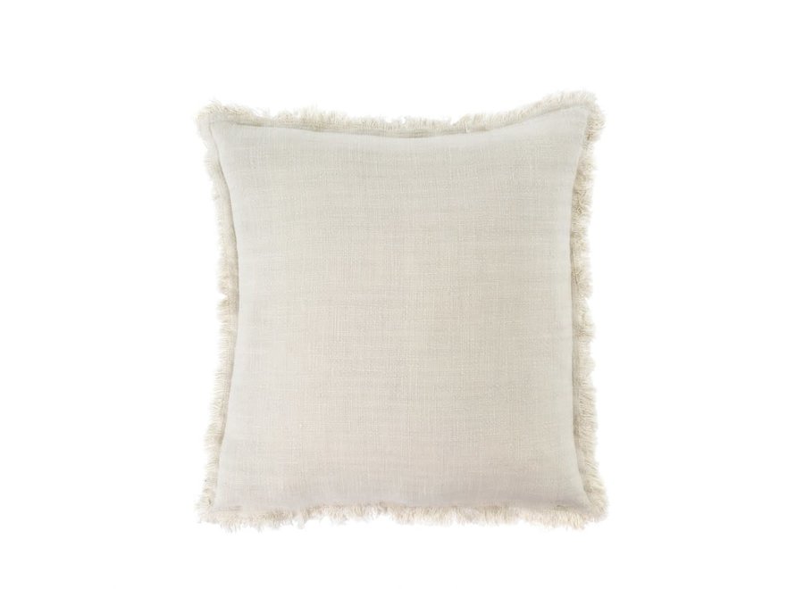 Frayed Edge Pillow - Oatmeal