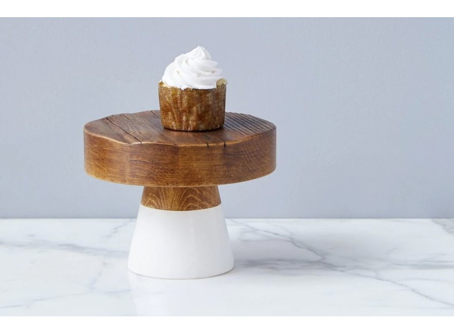 Small White Mod Block Cake Stand