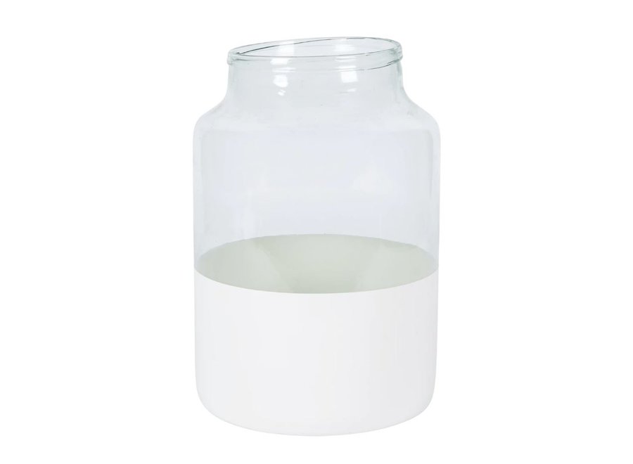 White Ava White Mason Jar - Medium