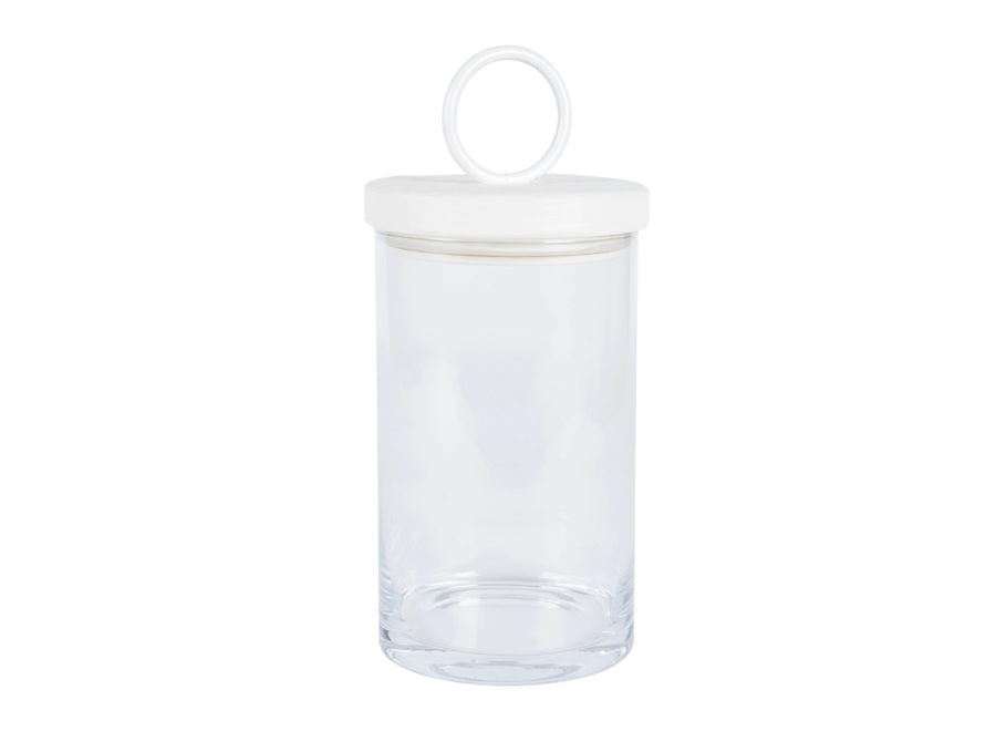 Medium White Iron Top Canister