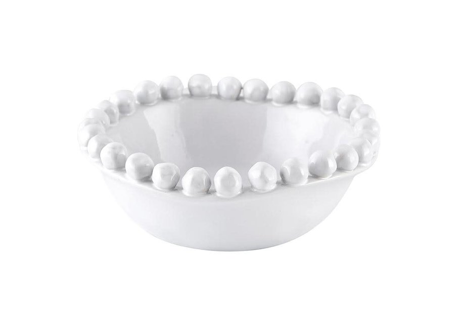 Small Dotted Edge Bowl - White