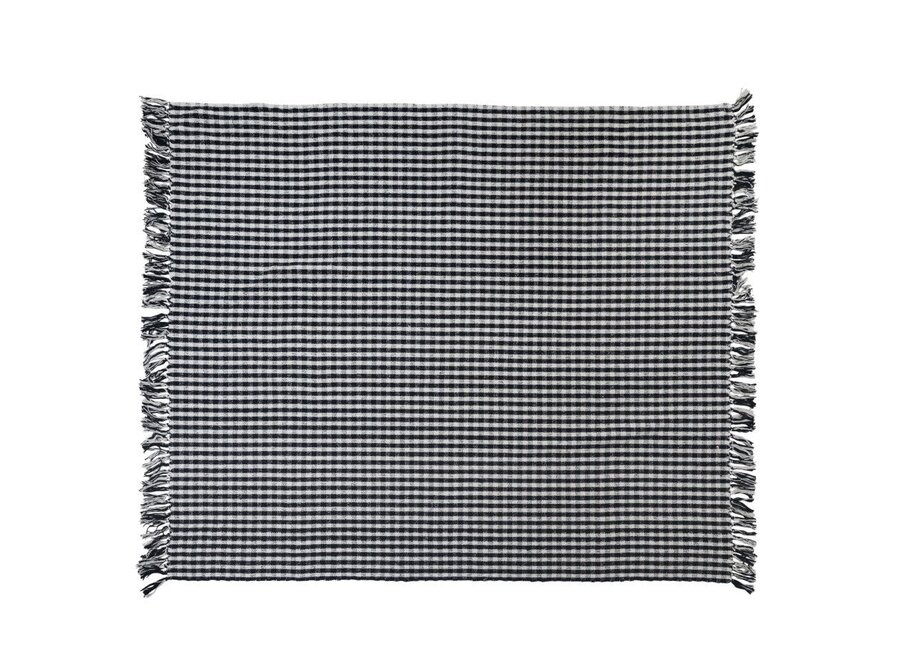 Woven Recycled Cotton Throw - Gingham