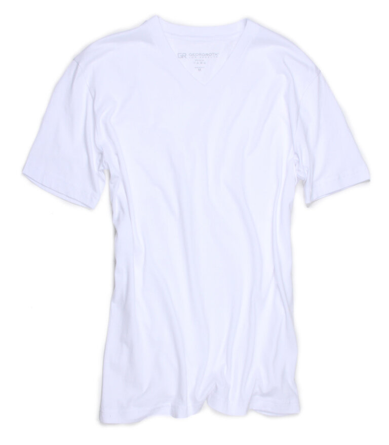 Georg Roth Luxury Pima V-Neck Short Sleeves T-Shirt